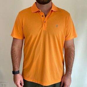 Izod Golf Men's Bright Orange Performance Polo with Subtle Chest Emblem size L